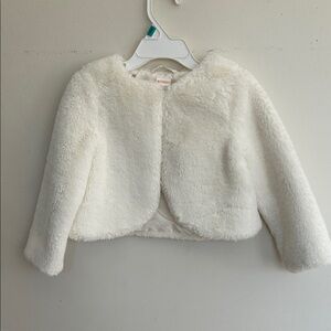 Gymboree Cream Faux Fur Jacket